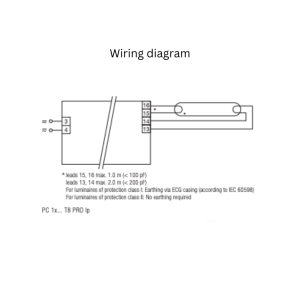 Tridonic 1x T8 Pro lp/sl wiring diagram