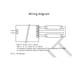 Tridonic 2x T8 Pro lp/sl wiring diagram