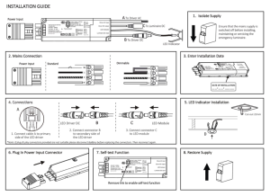 EMRK 55v & 300v Installation Diagram by Performance Lighting