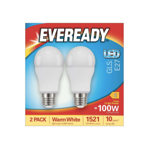 S15307 Eveready 13.8w LED GLS E27 Warm White - Twin Pack Image 2